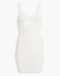 Hervé Léger Cutout textured-bandage mini dress - White White