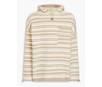 Carozzu oversized ribbed merino wool-blend sweater - Neutral