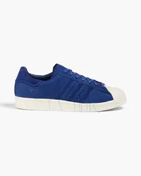 Y-3 Superstar suede and nubuck sneakers - Blue Blue