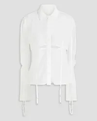 Jacquemus Vela cutout mesh shirt - White White