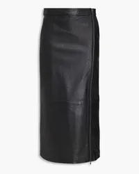 MUUBAA Mallory leather midi skirt - Black Black