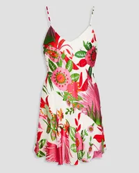 Cult Gaia Zarima floral-print devoré-chiffon silk-blend mini slip dress - Pink Pink