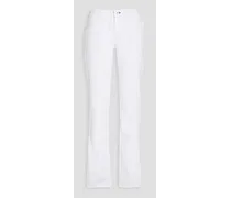 Low-rise straight-leg jeans - White
