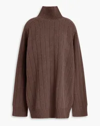 Totême Ribbed wool and cashmere-blend turtleneck sweater - Neutral Neutral