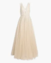 Jenny Packham Embellished tulle gown - Neutral Neutral