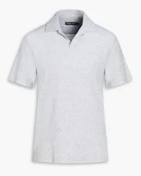 Frescobol Carioca Faustino cotton, Lyocell and linen-blend terry polo shirt - Gray Gray