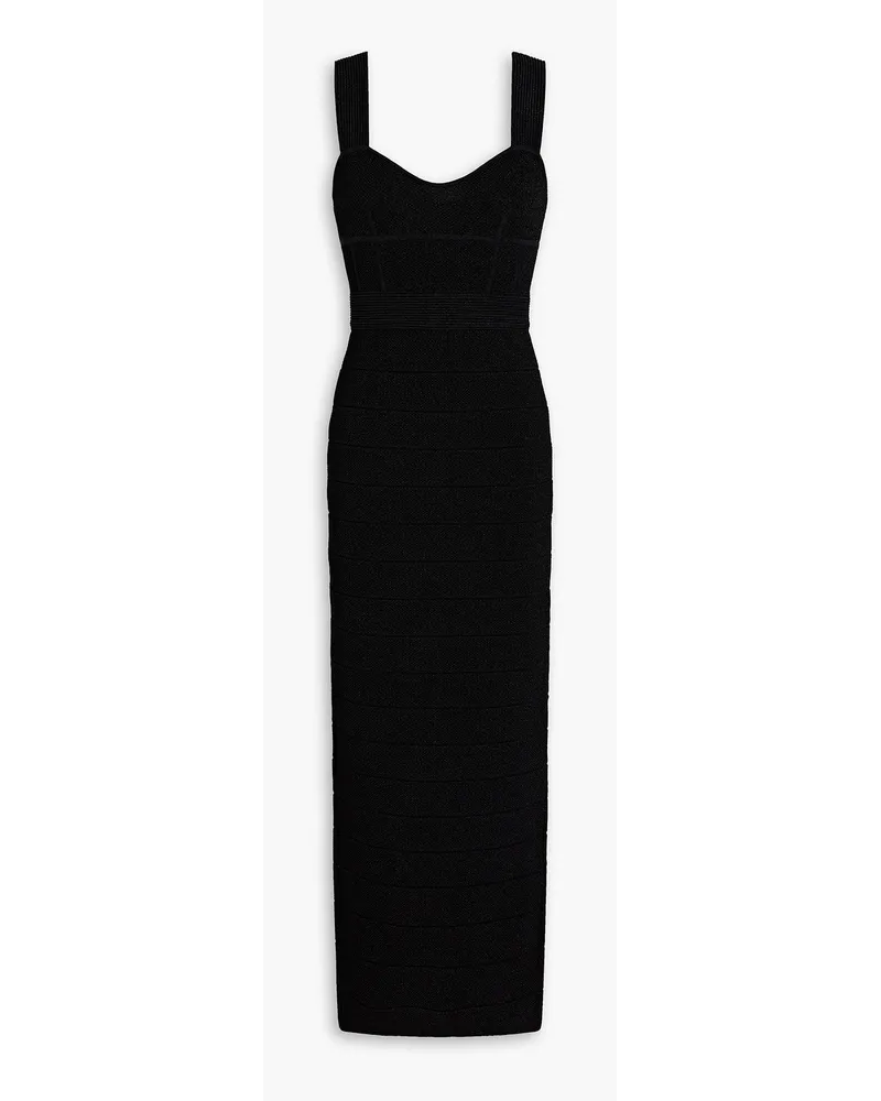 Hervé Léger Metallic bandage maxi dress - Black Black