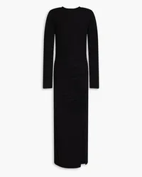 Another Tomorrow Ruched jersey midi dress - Black Black