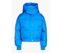 Quilted shell hooded jacket - Blue