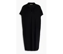 Cotton and cashmere-blend dress - Black