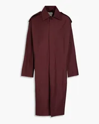 Studio Nicholson Marques cotton-blend twill coat - Burgundy Burgundy