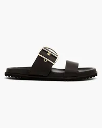 Claudie Pierlot Leather slides - Black Black