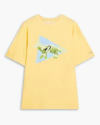 and wander Printed cotton-jersey T-shirt - Yellow Yellow