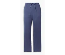 York crinkled cotton pants - Blue
