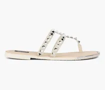 Sal studded rubber sandals - White