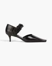 Jil Sander Gathered leather pumps - Black Black