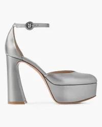 Gianvito Rossi Holly 120 metallic leather platform pumps - Metallic Metallic