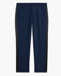 Dunhill Satin-trimmed jersey pants - Blue Blue