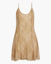 Rag & Bone Delilah printed silk-blend chiffon mini slip dress - Brown Brown