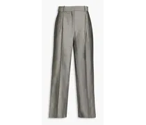 Quentin wool-blend straight-leg pants - Gray
