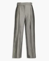 Sandro Wool-blend straight-leg pants - Gray Gray