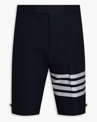 Thom Browne Jacquard-trimmed cotton-twill shorts - Blue Blue