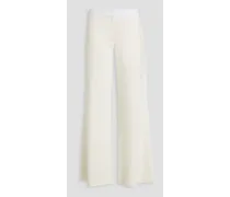 Crepe wide-leg pants - White