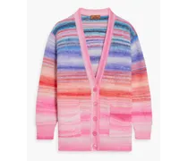 Missoni Striped wool-blend cardigan - Pink Pink