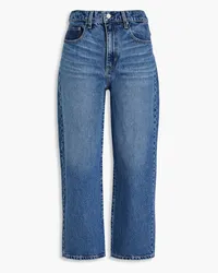 Nobody Denim Lou cropped high-rise wide-leg jeans - Blue Blue