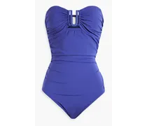 Ruched bandeau swimsuit - Blue