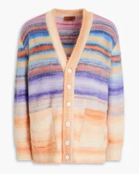 Missoni Brushed striped knitted cardigan - Orange Orange