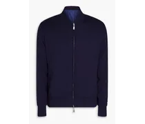 Reversible cotton track jacket - Blue