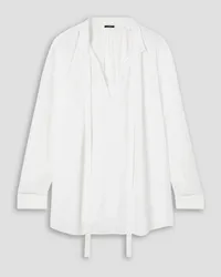 Joseph Pleated cotton-poplin blouse - White White