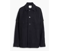 Oversized wool-blend felt jacket - Blue