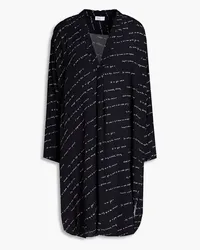 Rosetta Getty Printed crepe dress - Black Black