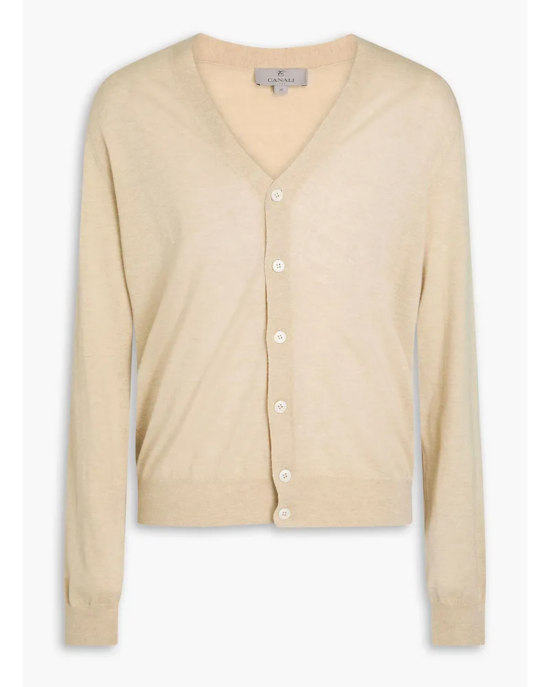 Canali Mélange cashmere cardigan - Neutral Neutral