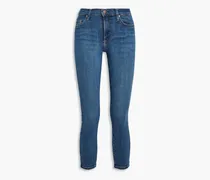 Cult cropped high-rise skinny jeans - Blue