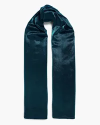 Dolce & Gabbana Silk-blend lamé scarf - Blue Blue