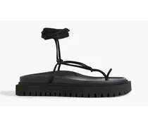 Suede platform sandals - Black