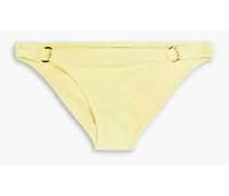 Bari ribbed low-rise bikini briefs - Yellow