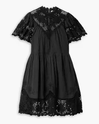 Ulla Johnson Tallulah guipure lace-trimmed linen and cotton-blend dress - Black Black