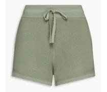 Archetype ribbed cotton shorts - Green