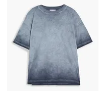 Phoenix faded cotton-jersey T-shirt - Blue