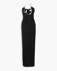 Christopher Esber Strapless cutout embellished stretch-jersey maxi dress - Black Black