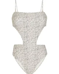 ViX Margot cutout printed swimsuit - White White