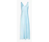 Crinkled-satin maxi dress - Blue