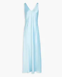 Vince Crinkled-satin maxi dress - Blue Blue