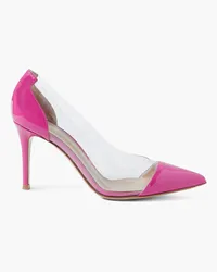 Gianvito Rossi Plexi 85 patent-leather and PVC pumps - Purple Purple