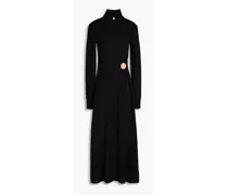 Embellished wool midi dress - Black