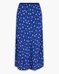 Diane von Furstenberg Delphie printed crepe midi skirt - Blue Blue